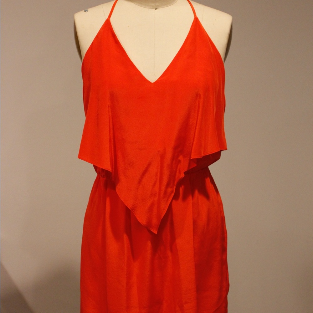 Red Silky Party Dress